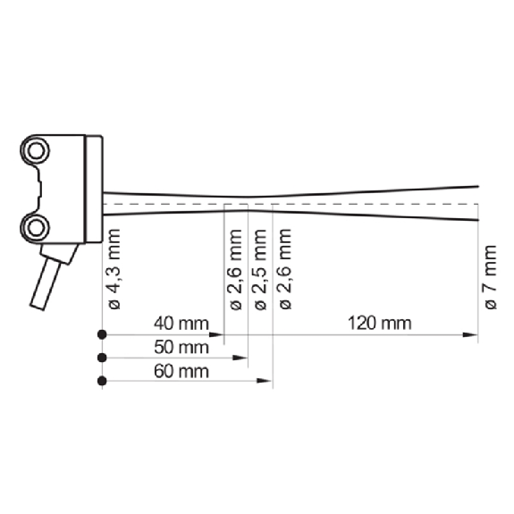 Cellule EAP PushPull P=120mm Teach IOL PinPoint LO/DO / Câble 2m PVC-Lire la description