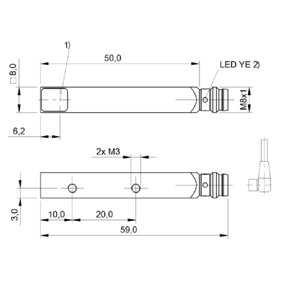 Cellule Barrage (R) PNP P=2.2m LR LO/DO / M08 3P-Lire la description