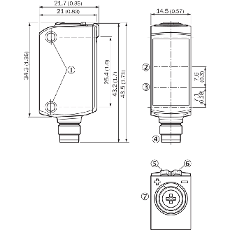Cellule Bar. reflex PNP P=6m PinPoint LO/DO Inox V4A / M08 4P-Lire la description