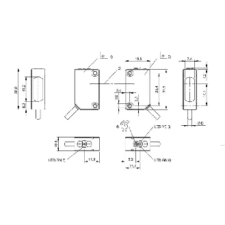 Cellule Barrage PNP P=20m Pot IR LO 10-30VDC / Câble 2m PVC-Lire la description