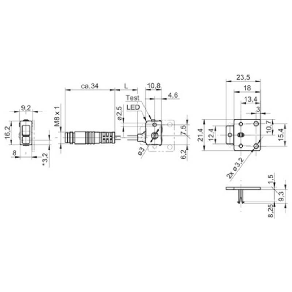 Cellule Barrage (E) P=2m LR Axial / M08 4P+C0.2m-Lire la description