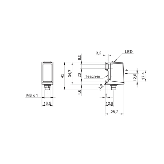 Cellule Bar. reflex transp Push-Pull P=3,5mTeach IO-L Inox / M08 4P-Lire la description