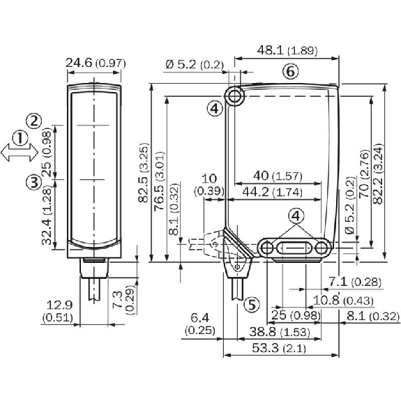 Cellule EAP PNP/NPN P=2m IR LO/DO IO-Link / M12 4P+C0.3m-Lire la description