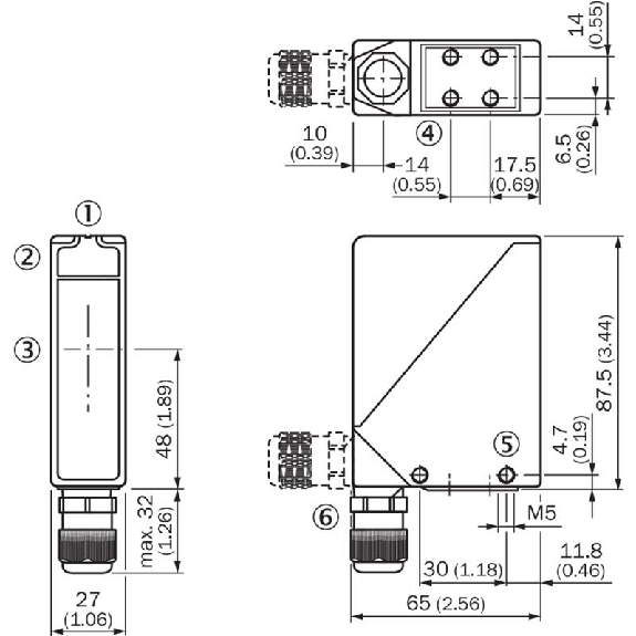 Cellule Barrage PNP/NPN P=60m LR LO/DO E.test / M12 4P-Lire la description