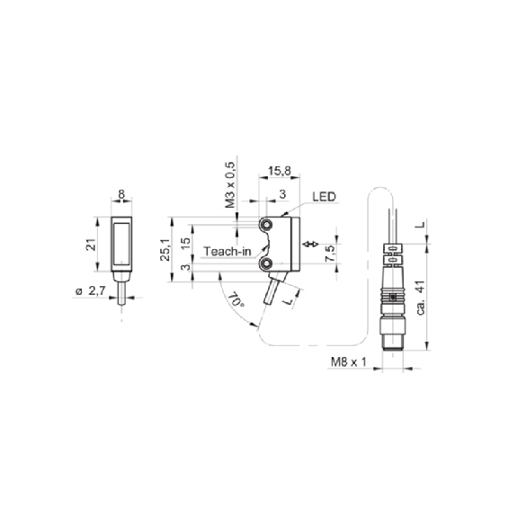 Cellule Bar. reflex PushPull P=1.2m Teach IOL Laser LODO M08 4P+C0.2m Cellule Bar. reflex PushPull P=1.2m Teach IOL Laser LODO M08 4P+C0.2m-Lire la description