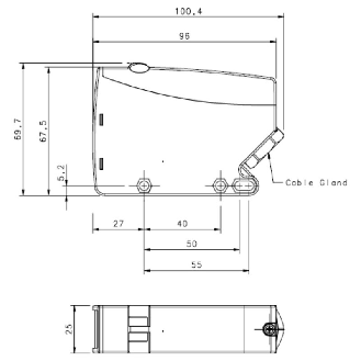 Cellule Directe RELAIS P=2m LO/DO 24-240Vac/12-60Vdc Tempo / Bornier-Lire la description