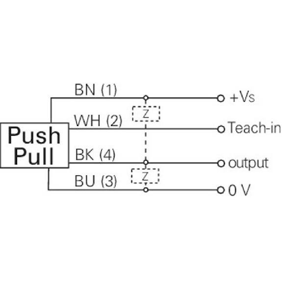 Cellule EAP Push-Pull P=400mm qTeach PinPoint LO/DO / Câble 2m Cellule EAP Push-Pull P=400mm qTeach PinPoint LO/DO / Câble 2m-Lire la description