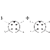 Cellule Barrage (E+R) PNP/NPN P=45m PinPoint IOL LO/DO, M12 4P+C0.27m
