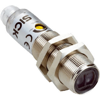 Cellule EAP M18 PNP P=350mm Pot. LR LO Métal Axial / M12 4P-Lire la description