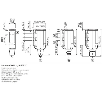 Cellule Bar. reflex PNP P=5m Teach PinPoint LO/DO 10-30Vdc / M12 4P-Lire la description