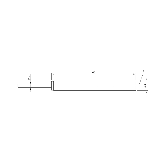 Cellule Directe PNP NO P=50mm LO Inox Axial / Câble 2m PUR-Lire la description