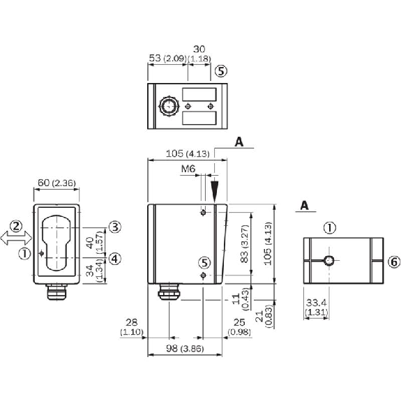 Cellule EAP RELAIS SPDT P=2m Pot. IR LO/DO 20-250V / Bornes-Lire la description