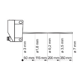 Cellule EAP NPN P=20-350mm Pot. Laser LO/DO Plast. / M12 4P-Lire la description
