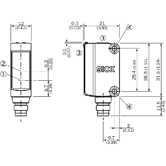 Cellule Barrage PNP P=40m Laser LO / M08 3P-Lire la description