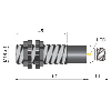 Cellule Directe M18 PNP P=100mm Plast. LO/DO Plast. Axial / M12 4P