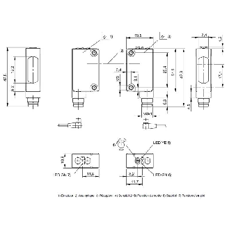 Cellule Barrage PNP P=20m Pot. IR DO / M08 3P-Lire la description