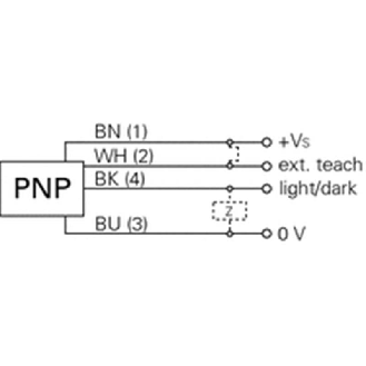 Cellule Bar. reflex transp. PNP P=7m Teach LO/DO / M12 4P-Lire la description