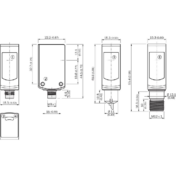 Cellule Barrage (E+R) PNP P=5m PinPoint DO Inox WD / M08 3P Cellule Barrage (E+R) PNP P=5m PinPoint DO Inox WD / M08 3P-Lire la description