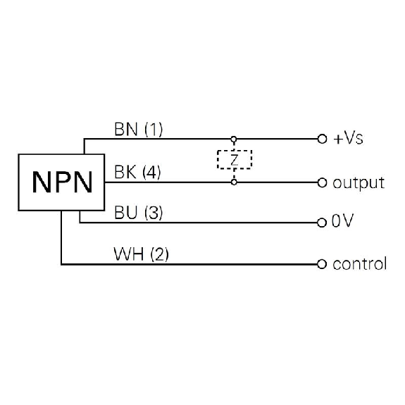 Cellule Directe NPN P=80mm Pot. IR LO/DO Plast. Axial / Câble 2m-Lire la description