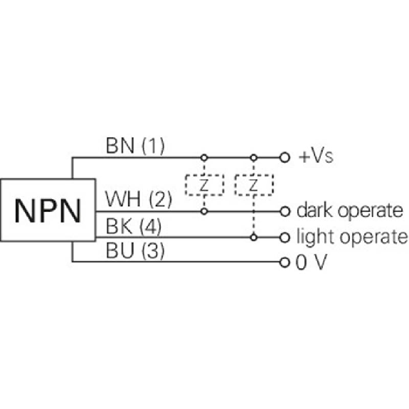 Cellule EAP NPN P=15-300mm Pot. LR LO/DO Métal 10-30Vdc / Câble 2m Cellule EAP NPN P=15-300mm Pot. LR LO/DO Métal 10-30Vdc / Câble 2m-Lire la description