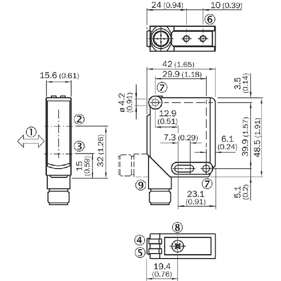 Cellule EPP PNP P=30-175mm Pot. LR LO/DO / M12 4P Cellule EPP PNP P=30-175mm Pot. LR LO/DO / M12 4P-Lire la description