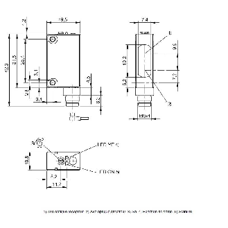 Cellule Bar. reflex PNP P=4m Pot. LR LO / M08 4P-Lire la description