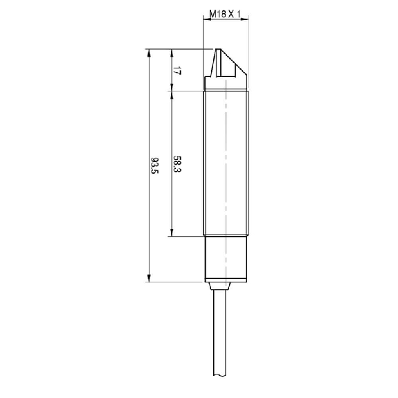 Cellule Barrage (E) M18 Laser Plast. Radial Câble 2m-Lire la description