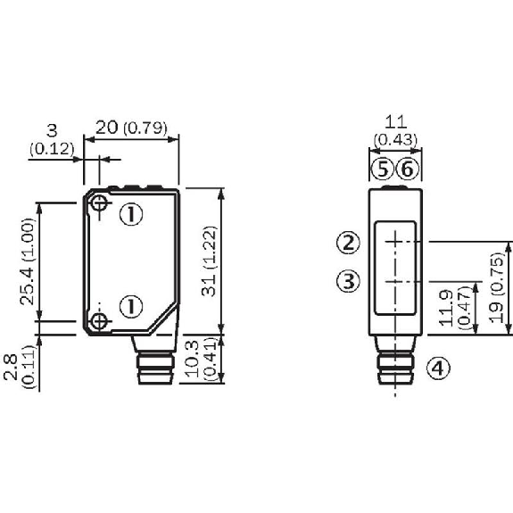 Cellule AAP PNP P=140mm Pot. LO/DO 10-30Vdc / M08 4P Cellule AAP PNP P=140mm Pot. LO/DO 10-30Vdc / M08 4P-Lire la description