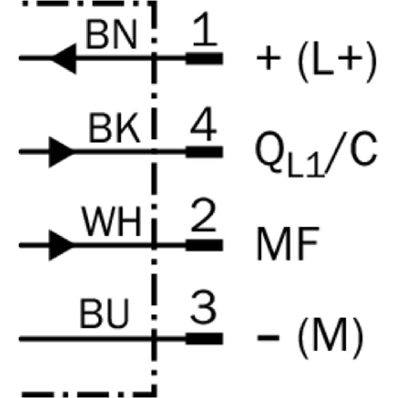 Cellule Bar. reflex transp. PNP P=5mTeach IO-Link LO/DO / M08 4P-Lire la description
