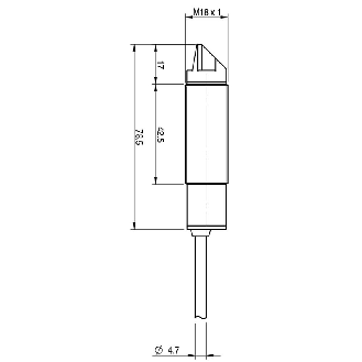 Cellule Barrage (R) M18 NPN IR LO/DO Plast. Radial Câble 2m-Lire la description