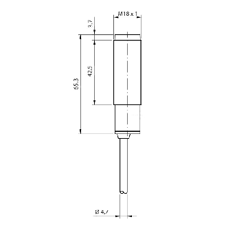 Cellule Barrage (R) M18 PNP LO/DO Métal Axial / Câble 2m-Lire la description
