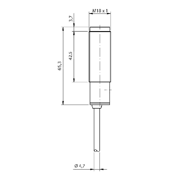 Cellule Barrage (R) M18 PNP LO/DO Métal Axial / Câble 2m-Lire la description