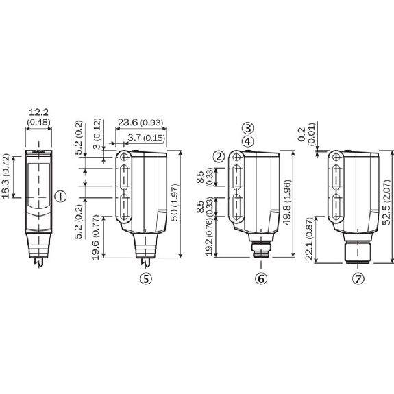 Cellule Bar. reflex transp PNP P=4,5m Teach Laser LO/DO / M12 4P-Lire la description