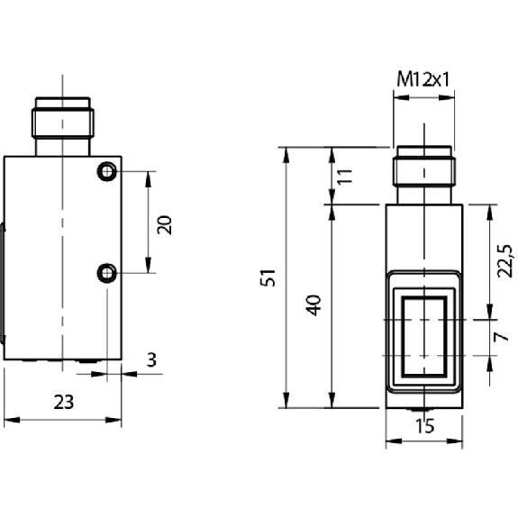 Cellule Directe NPN+PNP NF P=300mm Pot. IR Radial / M12-A 4P-Lire la description