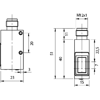 Cellule Directe NPN+PNP NF P=300mm Pot. IR Radial / M12-A 4P-Lire la description