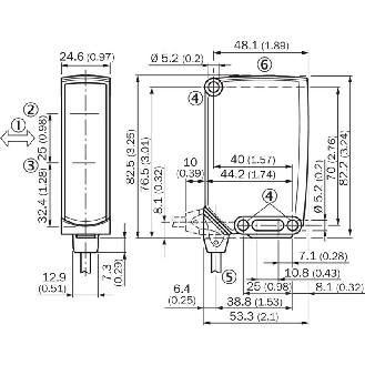 Cellule EAP PNP/NPN P=1,6m PinPoint LO/DO IO-Link / M12 4P+C0.3m-Lire la description
