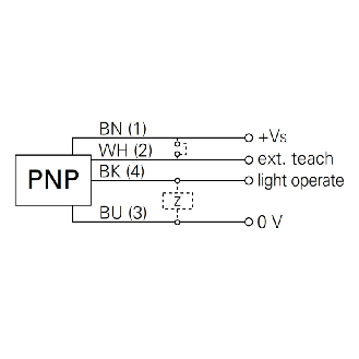 Cellule Bar. reflex transp. PNP P=7m Teach LO / M08 4P-Lire la description