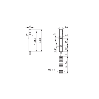 Cellule EAP Push-Pull P=50mm DO IO-Link / M08 4P+C-Lire la description