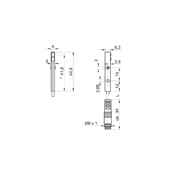Cellule EAP Push-Pull P=50mm DO IO-Link / M08 4P+C Cellule EAP Push-Pull P=50mm DO IO-Link / M08 4P+C-Lire la description