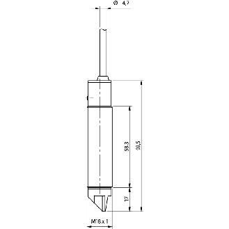 Cellule Bar. reflex M18 NPN P=30m Laser LO/DO Métal Radial Câble 2m-Lire la description