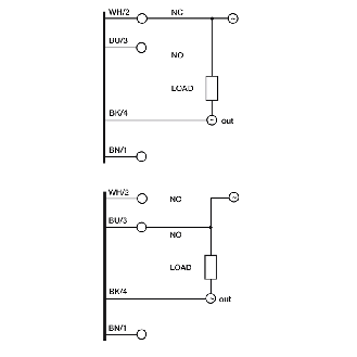 Cellule Directe TRIAC NO/NF P=200mm IR 20-253VAC / Câble 2m PVC 90°-Lire la description