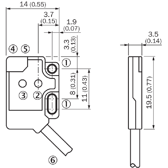 Cellule Directe PNP P=9mm LR LO / M08 4P+C0.2m-Lire la description