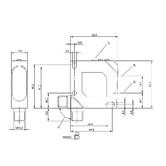 Cellule EAP PNP P=300mm Laser LO/DO / M12 4P-Lire la description