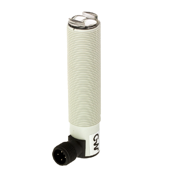 Photo.M18,NPN-NO/NC,M12plug 90°,Contrast-Lire la description