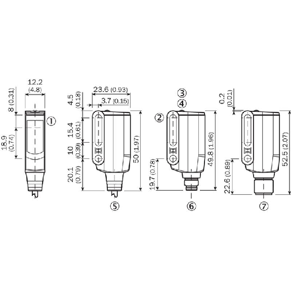 Cellule Barrage (E+R) NPN P=10m PinPoint LO/DO E. test / M08 4P-Lire la description
