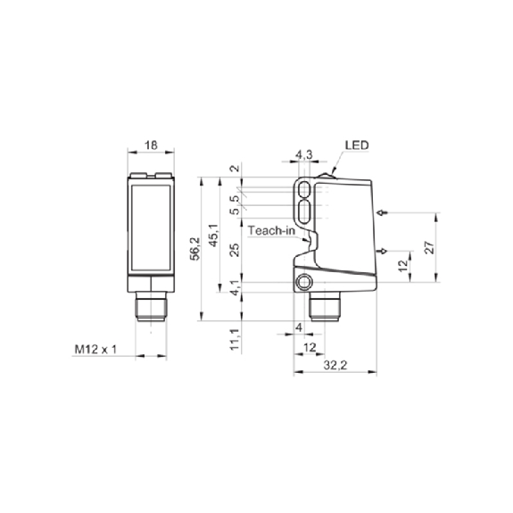 Cellule EAP PNP P=2.5m Laser LO / M12 5P Cellule EAP PNP P=2.5m Laser LO / M12 5P-Lire la description