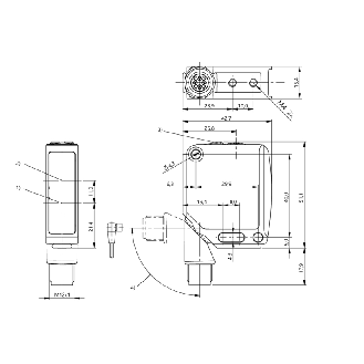 Cellule Directe PNP P=1m Pot. IO-Link LR LO/DO / M12 4P-Lire la description