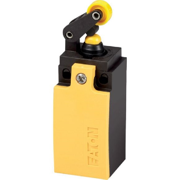Interrupteur de position de sécurité, Levier à galet, Appareil complet, 1 F, 1 O, Borne à vis, jaune, Matière isolante, -25 - +70 °C, EN 50047 Forme E, longue-Lire la description