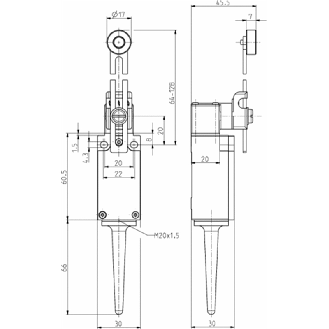 Int. de position sans fil sWave 868,3 MHz Levier rotatif réglable DS-Lire la description