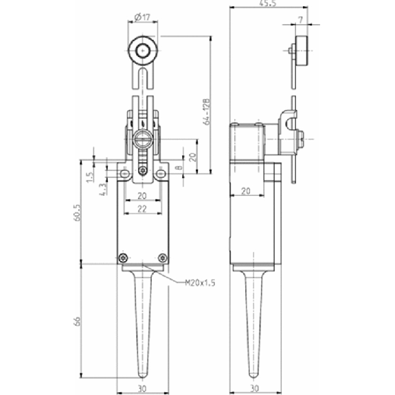 Int. de position sans fil sWave 868,3 MHz Levier rotatif réglable DS Int. de position sans fil sWave 868,3 MHz Levier rotatif réglable DS-Lire la description